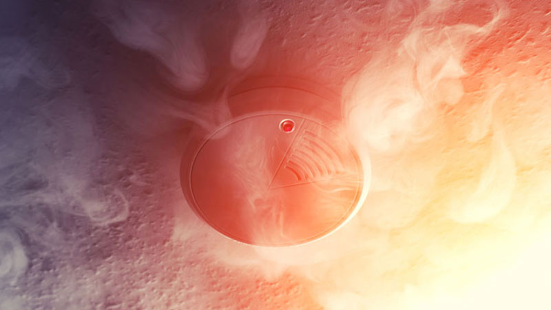 Bild mit Deckenbrandmelder