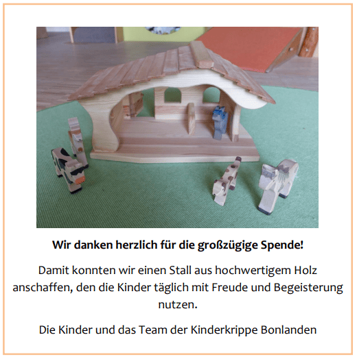 Bild von selbst gebauter Weihnachtsgrippe